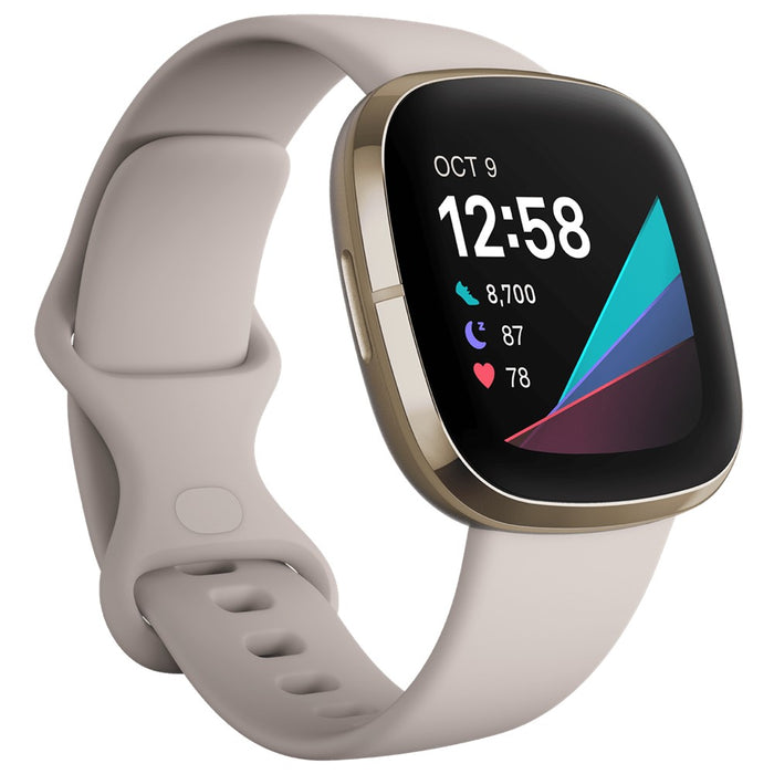 Reloj inteligente Fitbit Sense para la salud y el fitness con ECG, sensor de estrés, frecuencia cardíaca y SpO2