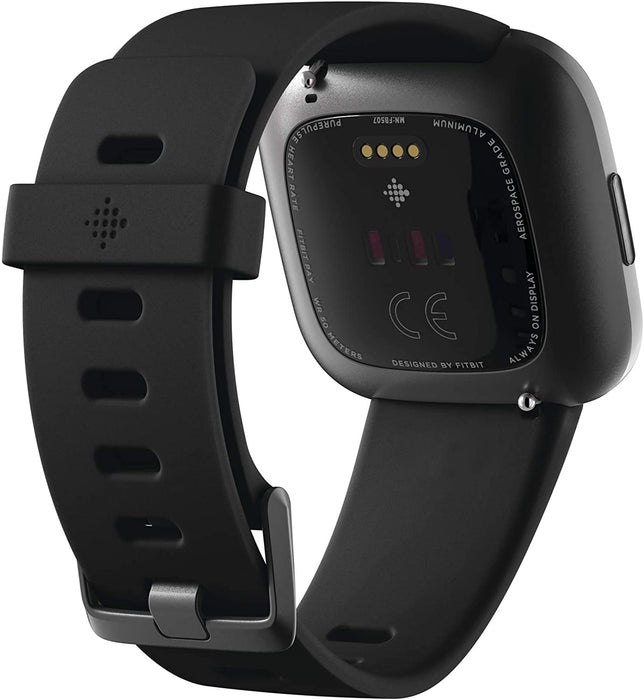 Fitbit Versa 2 Reloj inteligente de salud y actividad física, monitorización del sueño y del ritmo cardíaco, color negro (Excelente, reacondicionado)