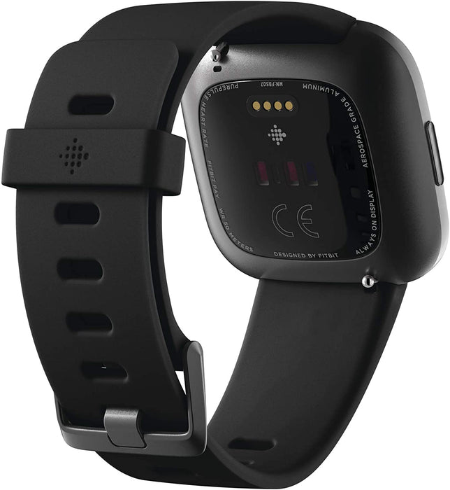 Fitbit Versa 2 Health and Fitness Smartwatch, Heart Rate & Sleep Tracking Black (Good - Refurbished, )