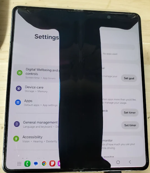 Samsung Galaxy Z Fold5 5G (512GB, 12GB) 7.6" Factory Unlocked GSM/CDMA F946U ***READ DESCRIPTION*** (Renewed | Smart Saver, Icy Blue)