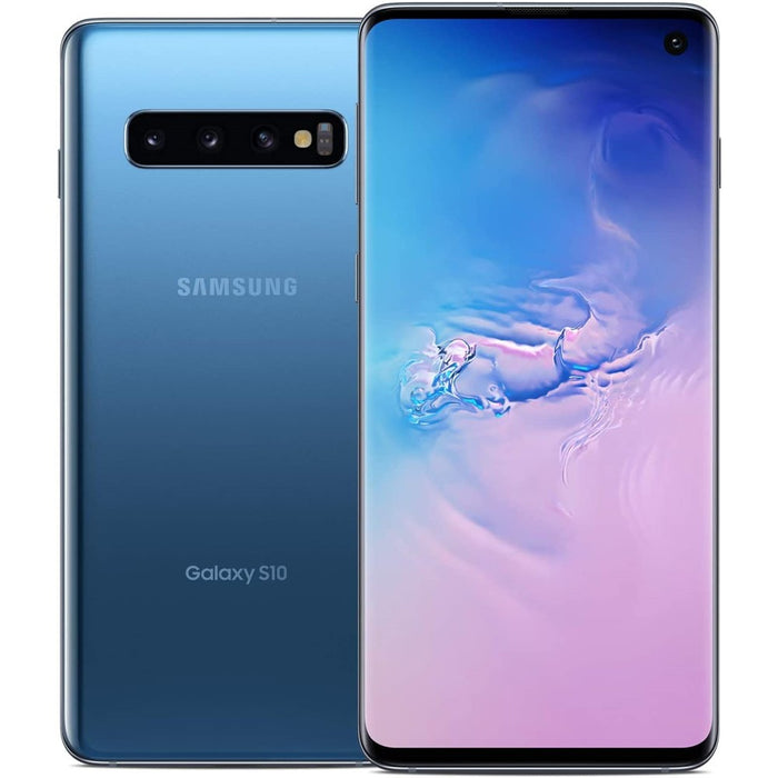 SAMSUNG Galaxy S10 (128GB,8GB) 6.1" 4G LTE T-Mobile Locked G973U1 (Blue) (Excellent - Refurbished, Blue)