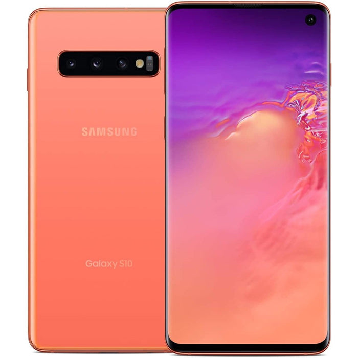 SAMSUNG Galaxy S10 (128GB, 8GB) 6.1" 4G LTE GSM+CDMA Fully Unlocked G973U (Excellent - Refurbished, Prism Pink)