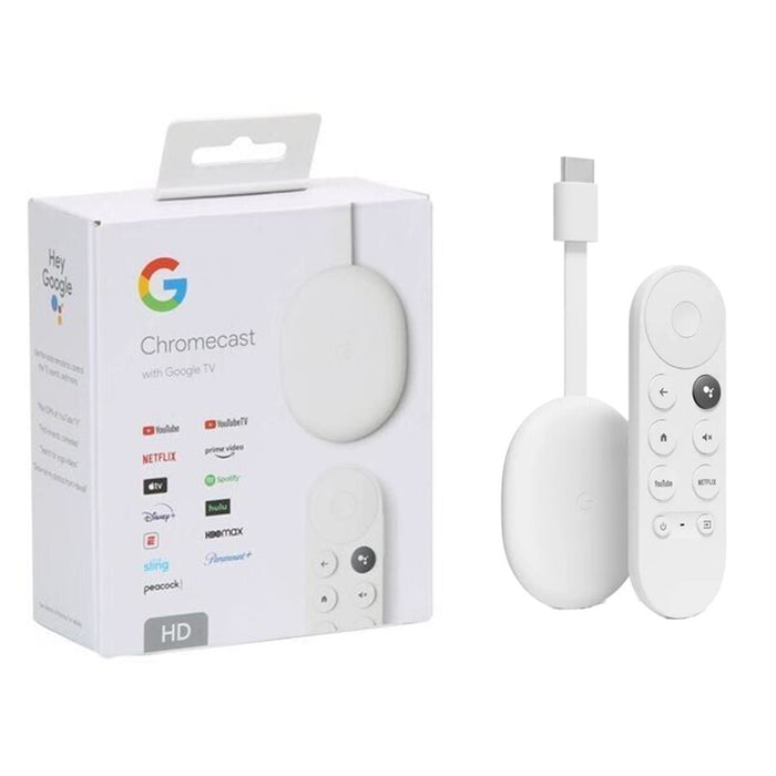 Google Chromecast with Google TV HD Media Streaming Stick - GA03131-US (Snow) (Snow)