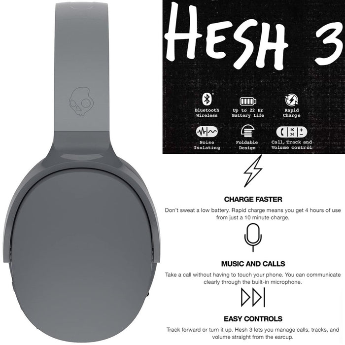 Skullcandy Hesh 3 Wireless Over-Ear Bluetooth Headphones - US Model S6HTW