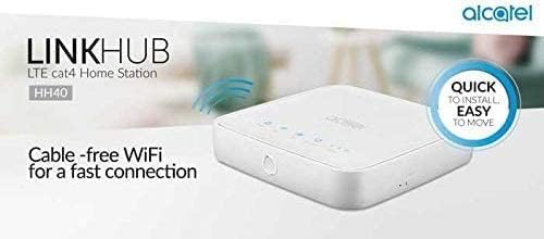 Alcatel Wi-Fi LINK HUB + GSM Landline Port Unlocked Global 4G LTE RJ45 HH41NH (Excellent - Refurbished, White)