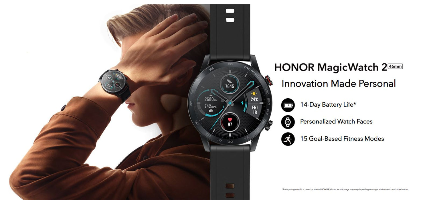 Reloj inteligente Honor MagicWatch2 de 46 mm y 1,39", con monitorización de frecuencia cardíaca y SpO2 MNS-B19