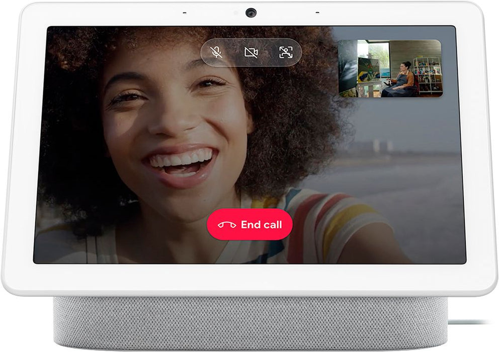 Asistente inteligente Google Nest Hub Max con pantalla táctil activada por voz de 10" (tiza) (tiza)