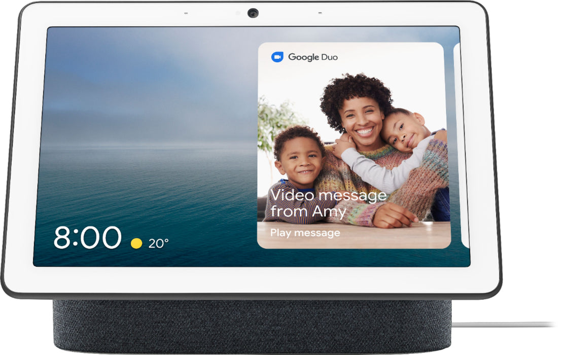 Google Nest Hub Max con asistente inteligente con pantalla táctil activada por voz de 10" - CARBÓN (carbón)