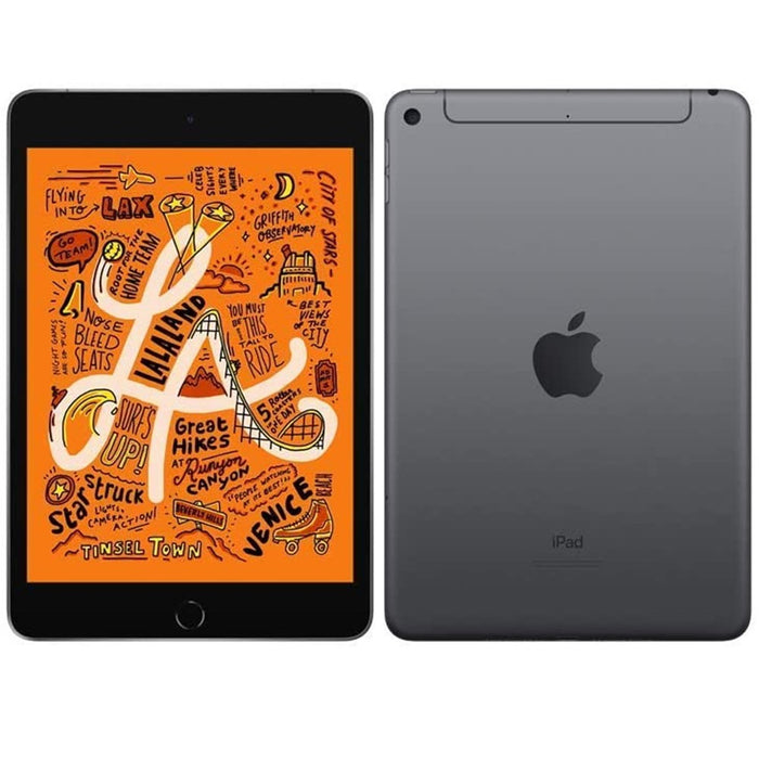 Apple iPad Mini 5th Gen (Wi-Fi + 4G Cellular, 256GB) 7.9" Fully Unlocked Gray (Excellent - Refurbished, Gray)