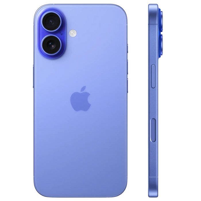 Apple iPhone 16 (128GB, 8GB) 6.1", iOS 18, 5G / 4G LTE AT&T Locked (Renewed | Like New, Ultramarine)