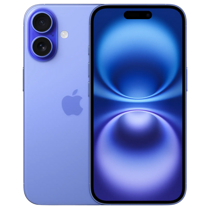 Apple iPhone 16 (128GB, 8GB) 6.1", iOS 18, 5G / 4G LTE AT&T Locked (Renewed | Like New, Ultramarine)
