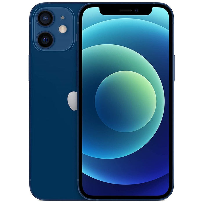 Apple iPhone 12 Mini 5G (128 GB, 4 GB) 5.4" OLED, completamente desbloqueado A2176 (aceptable - reacondicionado, azul)