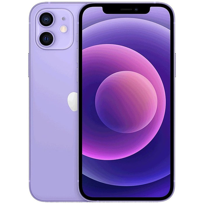 Apple iPhone 12 5G (64GB, 4GB) 6.1" OLED, 5G / 4G LTE GSM + Verizon Unlocked (Good - Refurbished, Purple)