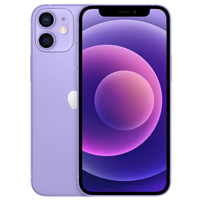 Apple iPhone 12 Mini 5G (128GB,4GB) 5.4" OLED, Fully Unlocked A2176 (Good - Refurbished, Purple)