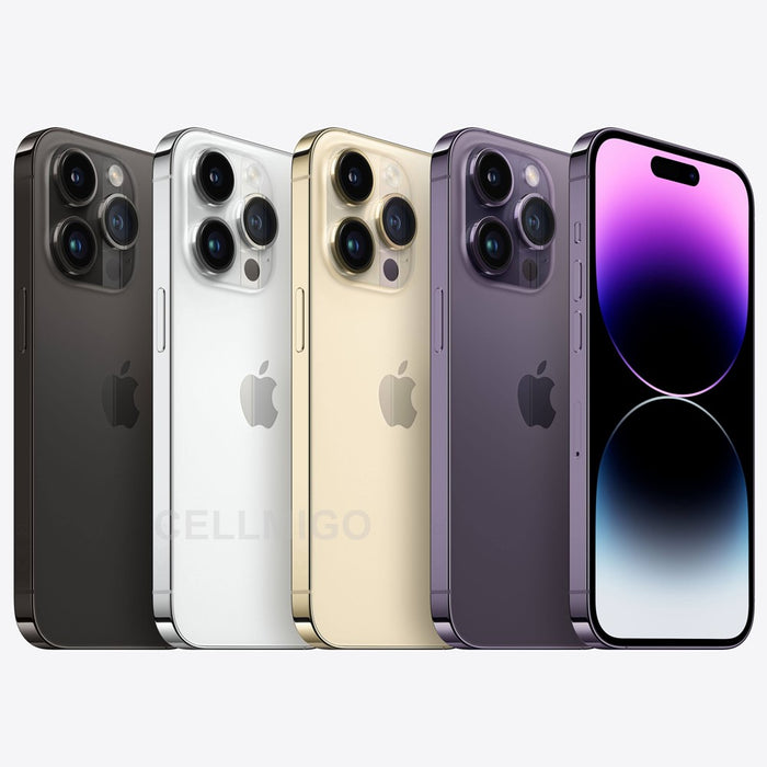 iPhone 14 Pro (256GB, 6GB) 6.1", iOS 17, 5G / 4G LTE Fully Unlocked for Global (Renewed | Like New)