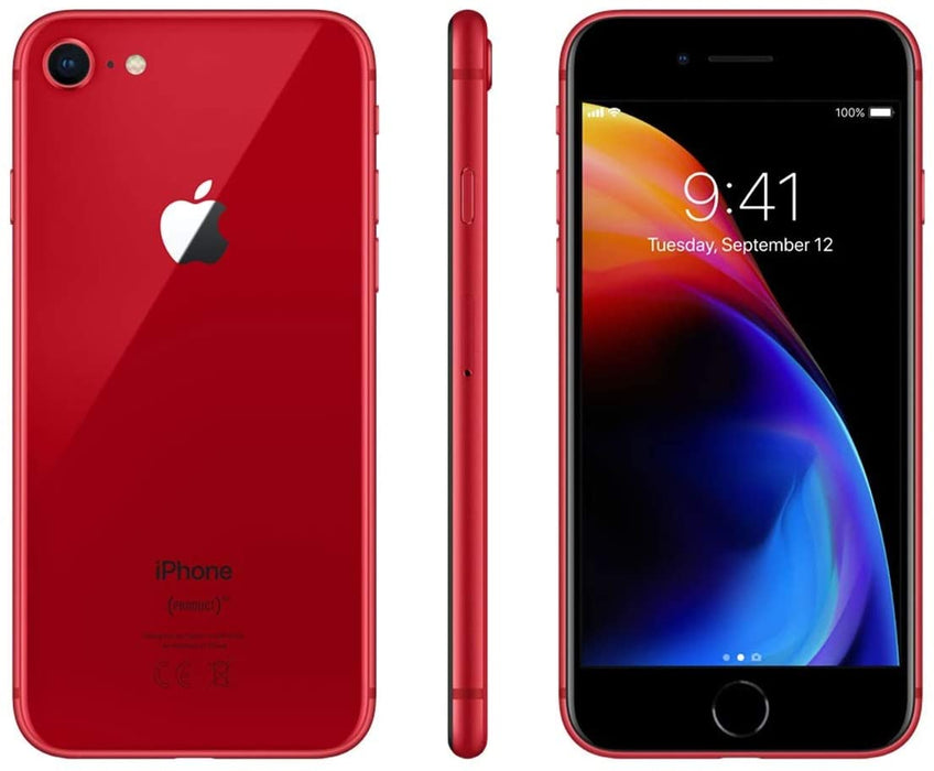 Apple iPhone 8 (256GB) 4.7" Global 4G LTE Fully Unlocked (GSM + Verizon) (Good - Refurbished, Red)