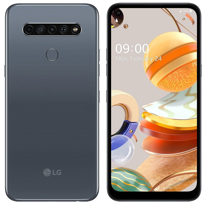 LG K61 (128 GB, 4 GB) 6.53� Dual SIM GSM Desbloqueado EE. UU. + LATINO 4G LTE LM-Q630BAW (Excelente - Reacondicionado, Titan)