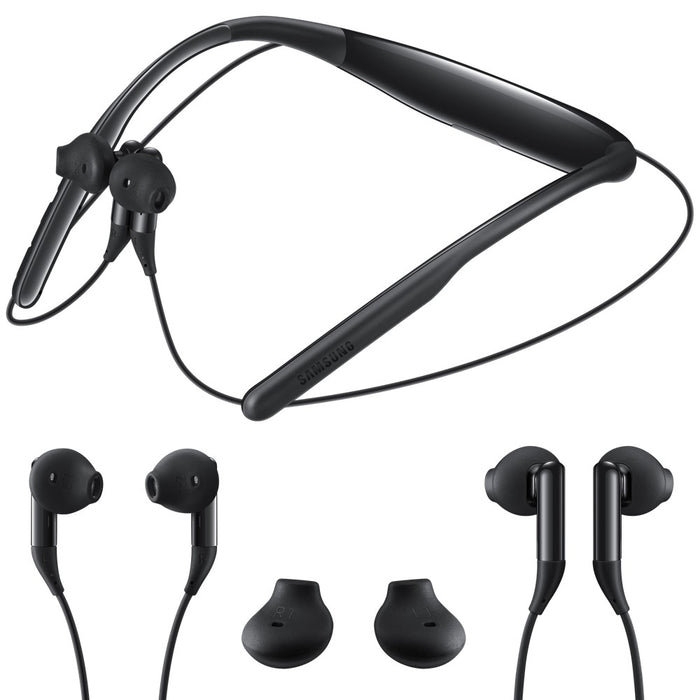 Auriculares inalámbricos con banda para el cuello SAMSUNG Level U2 EO-B3300 (compatibles con iOS y Android) (Excelente, reacondicionados, color negro)