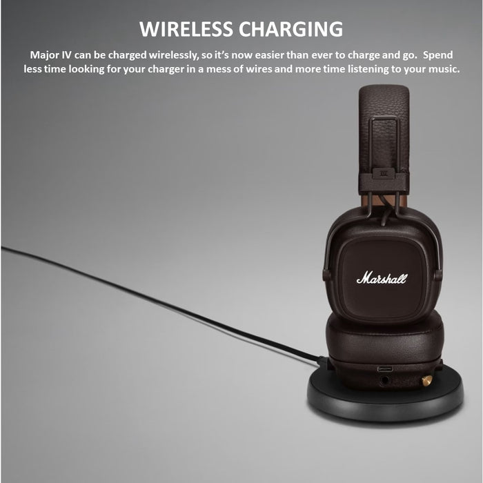 Auriculares inalámbricos Bluetooth Marshall Major IV supraurales con garantía de EE. UU. (Excelentes, reacondicionados, color negro)