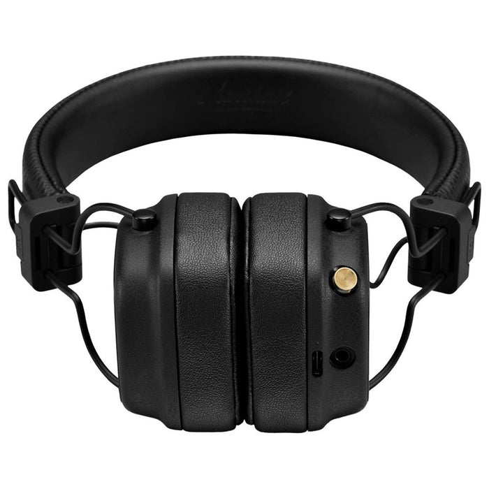 Auriculares inalámbricos Bluetooth Marshall Major IV supraurales con garantía de EE. UU. (Excelentes, reacondicionados, color negro)