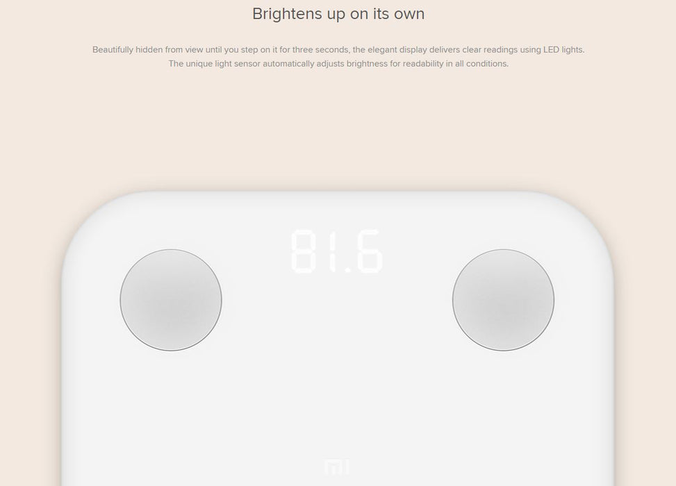 Báscula Xiaomi Mi Body Composition Scale 2 Báscula inteligente Mi Body Fat con aplicación Mi Fit (blanca)