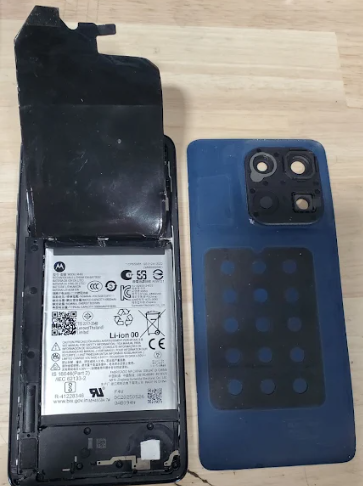 Original Screen + Housing + Battery for Motorola Moto G Stylus 5G 2025 (For Parts | Non-Functional, PANTONE Gibraltar Sea)