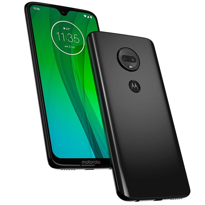 Motorola Moto G7 (64GB, 4GB) 6.2" 4G LTE GSM ONLY Unlocked XT1962-4 (Black) (Excellent - Refurbished, Ceramic Black)