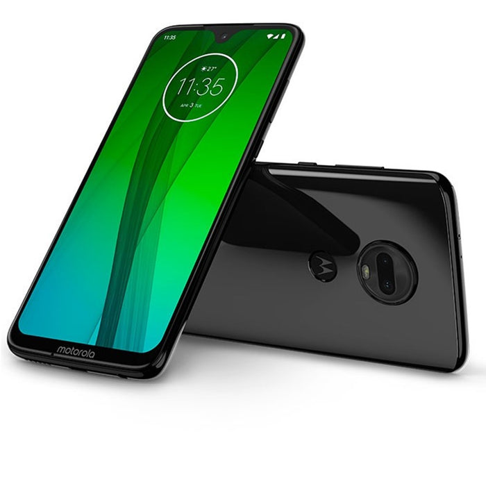 Motorola Moto G7 (64GB, 4GB) 6.2" 4G LTE GSM ONLY Unlocked XT1962-4 (Black) (Excellent - Refurbished, Ceramic Black)