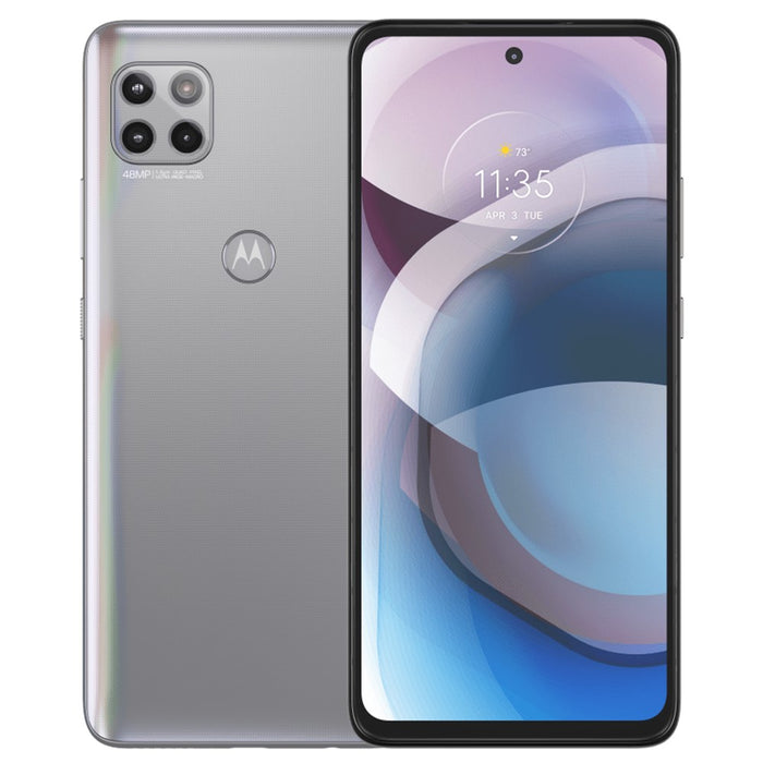 Motorola One 5G Ace 2021 (128 GB, 6 GB) 6,7" GSM+CDMA Desbloqueado Global 4G XT2113-2 (Excelente - Reacondicionado, Plata)