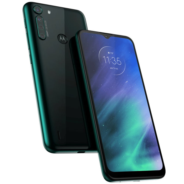 Motorola One Fusion (128 GB, 4 GB) 6.5" Dual SIM 4G LTE GSM Desbloqueado XT2073-2 (Excelente - Reacondicionado, Verde Esmeralda)