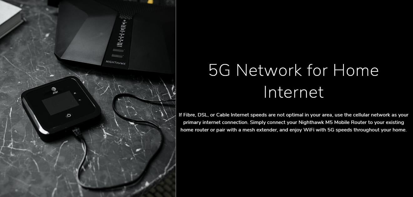 Netgear Nighthawk MR5100 5G Mobile Hotspot Pro Router, AT&T Unlocked GSM+CDMA (Renewed | Like New, Black)