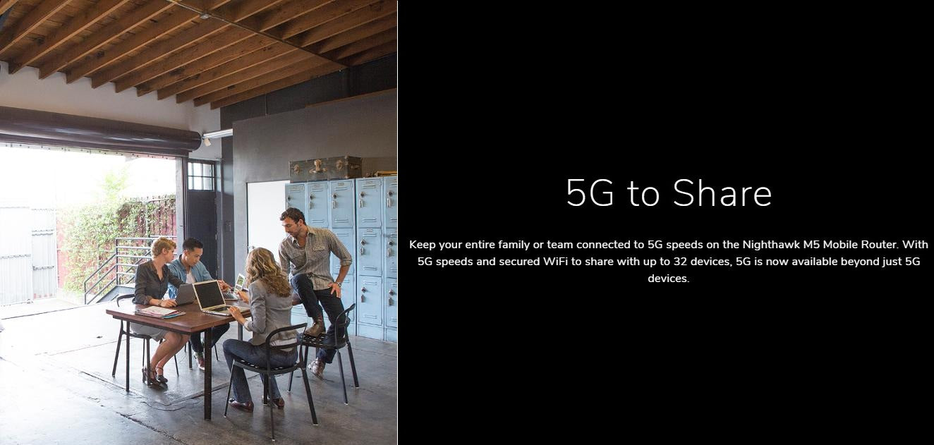 Netgear Nighthawk MR5100 5G Mobile Hotspot Pro Router, AT&T Unlocked GSM+CDMA (Renewed | Like New, Black)