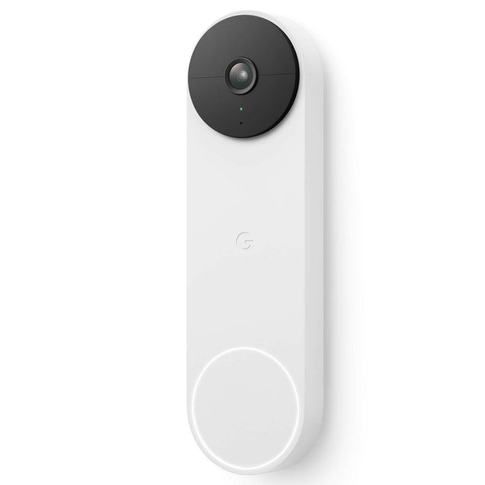 Google Nest Doorbell (Battery) App Controlled w/ Smart Alerts, Night Vision-Snow ()