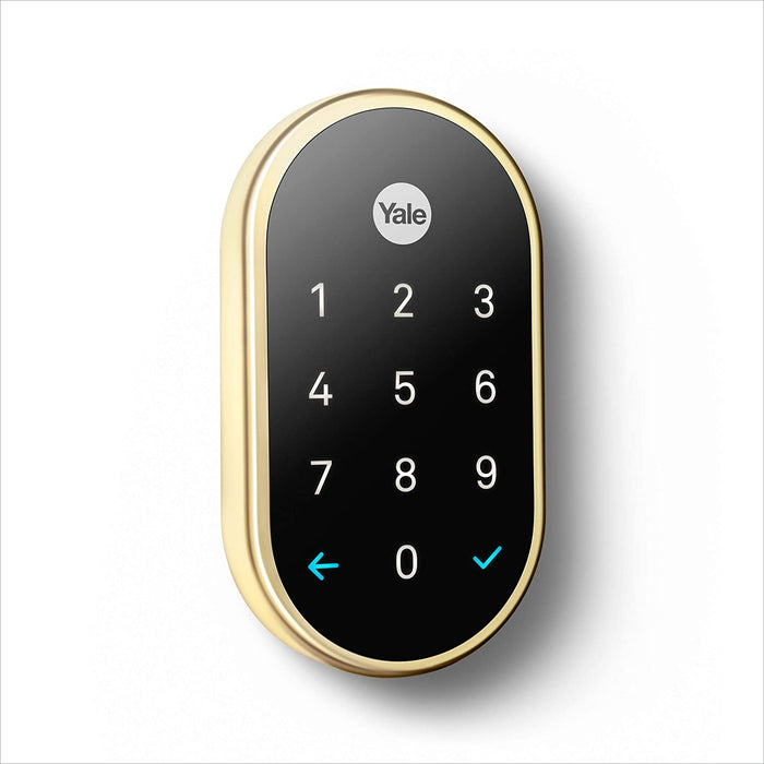 Google Nest x Yale Lock W/ Nest Connect Smart Assistant Controlled (Brass) ()