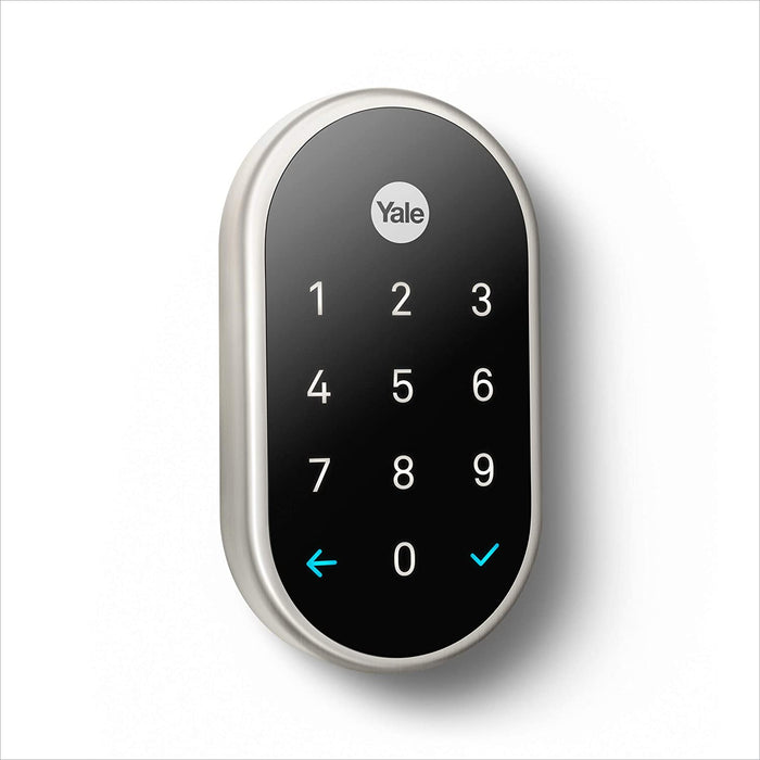 Google Nest x Yale Lock W/ Nest Connect Smart Assistant Controlled(Satin Nickel) (Excellent - Refurbished, Satin Nickel)