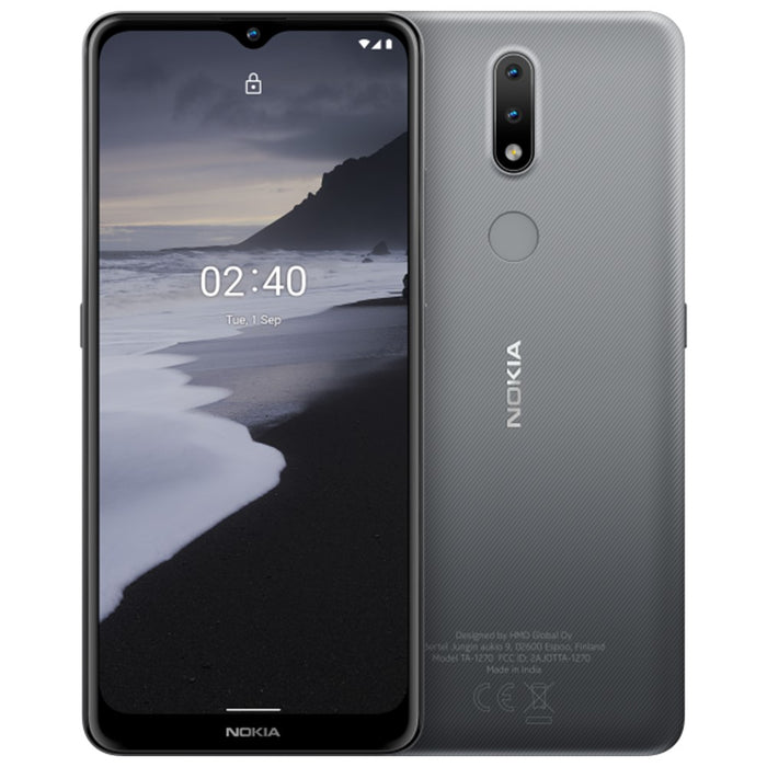 Nokia 2.4 (64GB, 3GB) 6.5", US + Global 4G VoLTE GSM UL TA-1277/SS (Renewed) (Excellent - Refurbished, Grey)