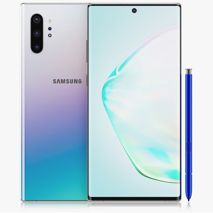 Samsung Galaxy Note 10+ (256GB,12GB) 6.8" For Parts - Board is Good N975U1 (For Parts Only / Not Working, Aura Glow Silver)