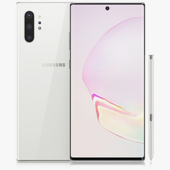 Samsung Galaxy Note 10+ (256 GB, 12 GB) 6.8" TOTALMENTE desbloqueado Global LTE N975U1 (en buenas condiciones, reacondicionado, blanco aura)