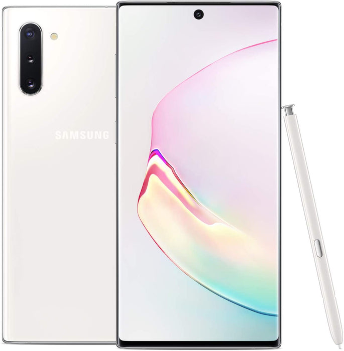 Samsung Galaxy Note 10 (256 GB, 8 GB) 6.3" 4G LTE completamente desbloqueado (GSM+CDMA) N970U (aceptable - reacondicionado, blanco aura)