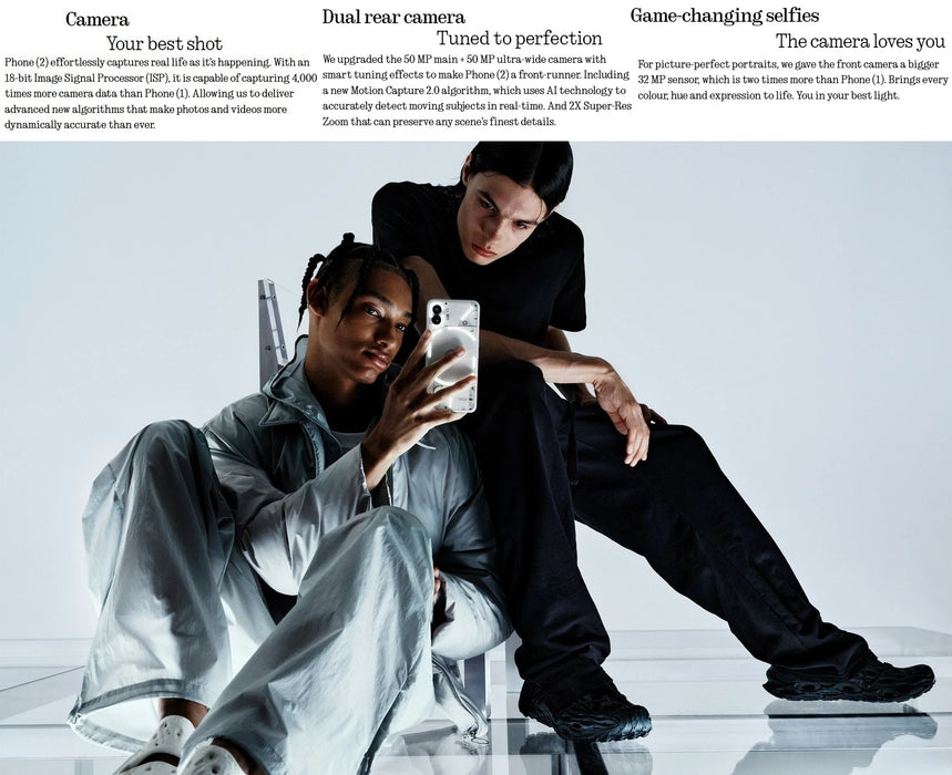 Nothing Phone 2 (512GB, 12GB) 6.7" Factory Unlocked GSM 4G LTE / 5G - A065 (Renewed | Like New, White)