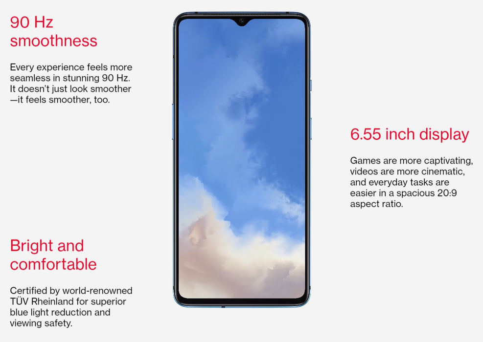 OnePlus 7T (128 GB, 8 GB) 6,55" 4G LTE T-Mobile Desbloqueado GSM Global 4G LTE (Excelente - Reacondicionado)