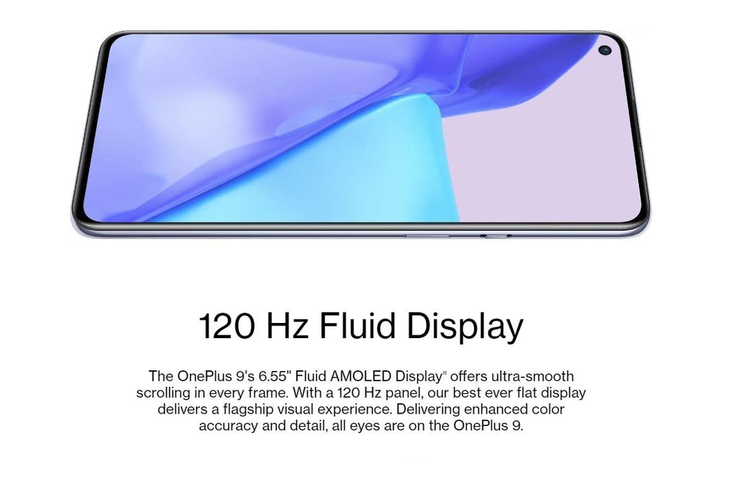 OnePlus 9 5G (128GB, 8GB) 6.55" Factory Unlocked (GSM+Verizon) Global 5G/4G LTE (Winter Mist)