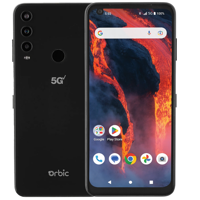 Orbic Myra 5G (64GB, 6GB) 6.78" Fully Unlocked - Global 5G / 4G LTE ORB678L5 (Renewed | Like New, Black)