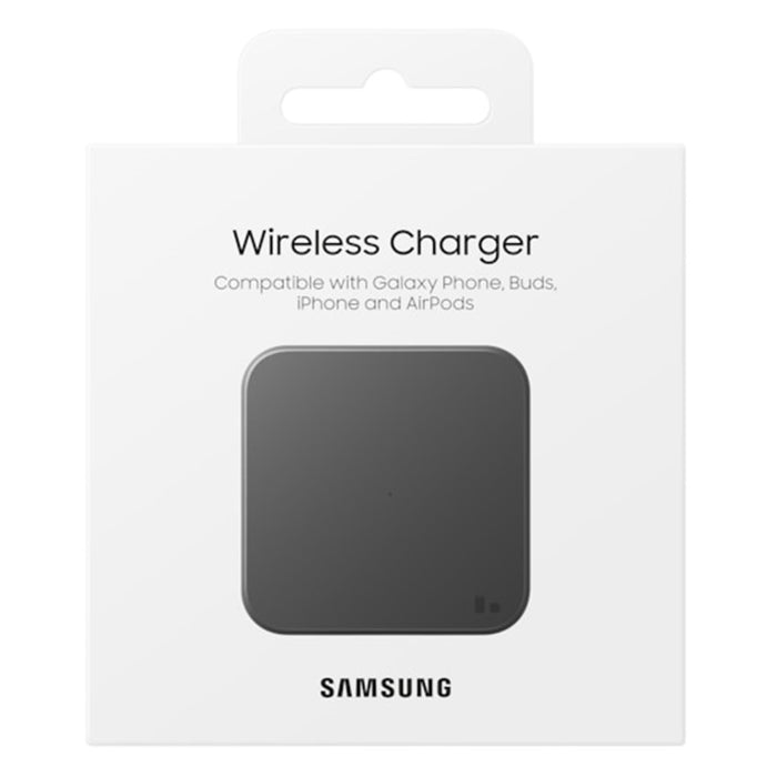 Cargador inalámbrico Samsung 2021 para dispositivos compatibles con Qi EP-P1300 (negro) (excelente, reacondicionado, negro)