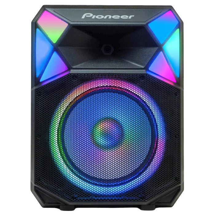 Pioneer PSX615 700W 15” Party Speaker Auracast & Lights w/ Wireless Mics & Stand (Open Box, Black)