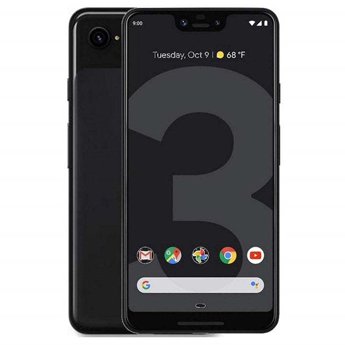 Google - Pixel 3 with 128GB Memory Cell Phone (Unlocked) - Just Black (Just Black)