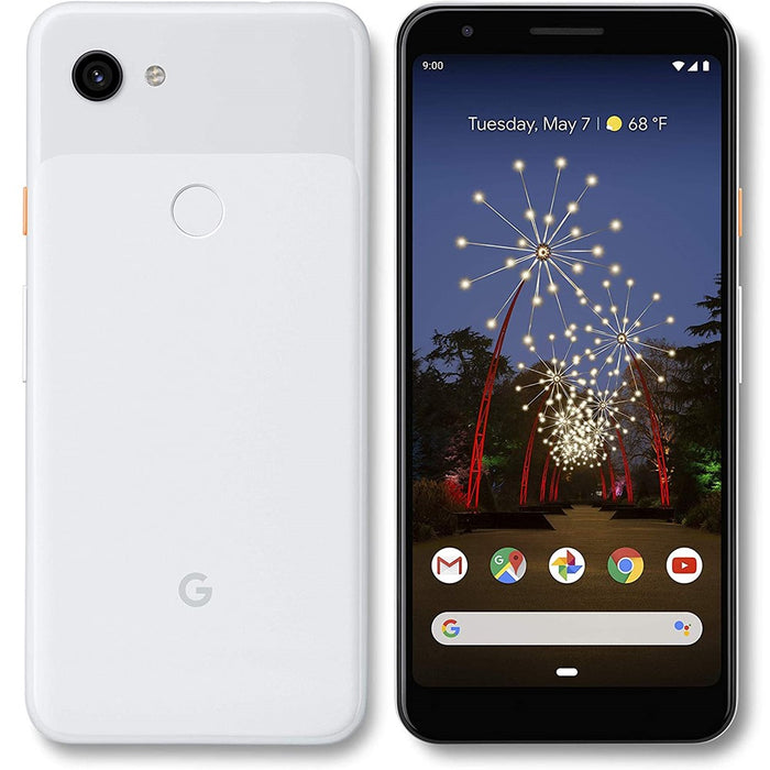 Google Pixel 3A (64GB, 4GB RAM) 5.6", 4G LTE (GSM, Verizon, Sprint) Unlocked (Good - Refurbished, Clearly White)