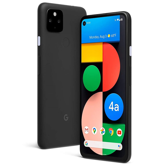 Google Pixel 4a 5G (128GB, 6GB) 6.2" (GSM + CDMA) 4G LTE Unlocked - US model (Renewed | Smart Saver, Black)