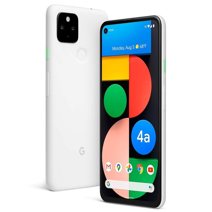 Google Pixel 4a 5G (128GB, 6GB) 6.2" (GSM + CDMA) 4G LTE Unlocked - US model (Excellent - Refurbished, Clearly White)