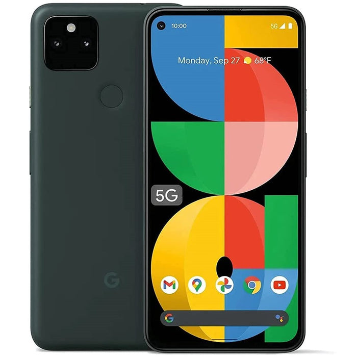 Google Pixel 5a 5G (128 GB, 6 GB) 6,34" (GSM + CDMA) 4G LTE desbloqueado - PARA PIEZAS (SOLO PARA PIEZAS/NO FUNCIONA, NEGRO)